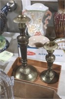 2 BRASS CANDLE HOLDERS