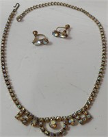 1960's AB Necklace & Earrings