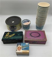 23 adv. tins and boxes