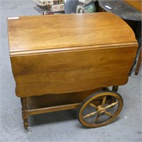 Wooden Drop Leaf Tea Cart