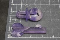 Purple Fluorite Skeleton Key & Lock Set, 3oz