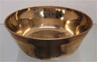 Chinese Brass Singing Bowl 9 1/2 inches wide
