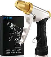 ESOW Garden Hose Nozzle 100% Heavy Duty Metal, Ful