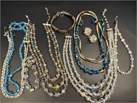 Vintage AB crystals jewelry lot