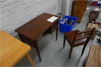 child's desk & chair-1950's solid maple