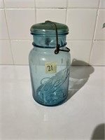 Vntage Bluee Ball Jar #4