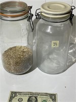 2 Glass Storage Canisters