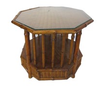 Rattan End Table 22"T x 22.5"D x 22.5"W