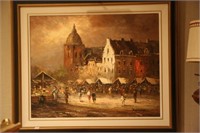 framed painting, oil on canvas, signed 'Bernard'