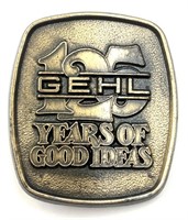 1984 GEHL 125th Anniversary Cast Gold Belt Buckle
