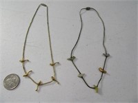 (2) 14" Fetish-Type Bird Necklaces