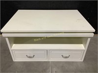 White Cabinet w/ Swiveling TV Stand