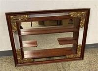 34"x26 1963 Gorgeous Wall Mirror with Shelves