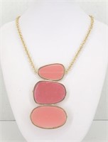 Chico's Pink & Gold Necklace