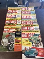 (12) 1958 Hot Rod Magazines