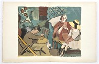 Andre Lhote original lithograph "Au jardin"