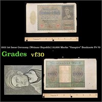 1922 1st Issue Germany (Weimar Republic) 10,000 Ma