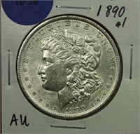 1890 Morgan Dollar AU
