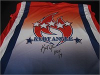 Kurt Angle signed wrestling tights COA