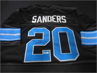 Barry Sanders signed football jersey COA