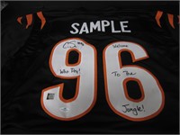 Drew Sample signed football jersey COA