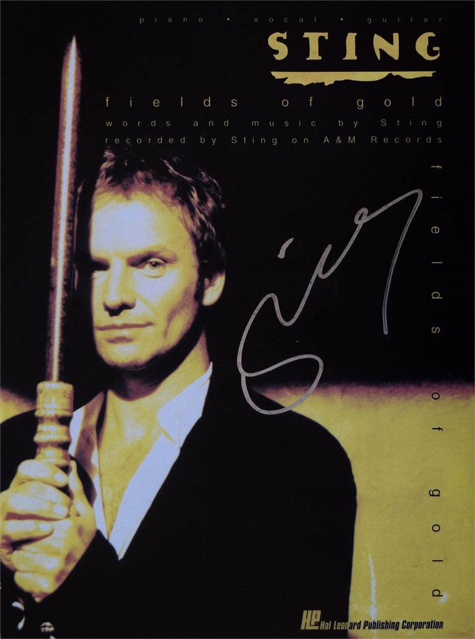 Sting signed sheet music