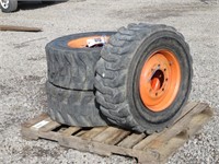 (3) 12 - 16.5 Heavy Duty Bobcat Tires & Rims