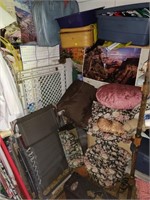 Large Misc Lot incl Cushions, Chair, Dog Gate, etc