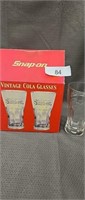 12 Snap On drink glasses