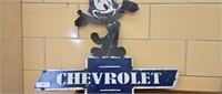 Metal Chevy sign