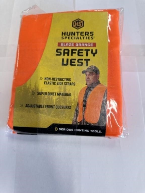 2-BLAZE ORANGE SAFETY VESTS