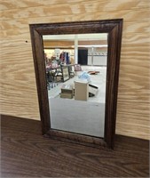 Antique Oak Mirror, 24" x 16"