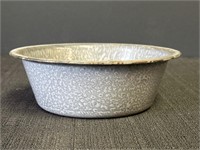 Granite-enamel dish/bowl, gray