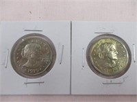 2 1979 Susan B Anthony Dollars