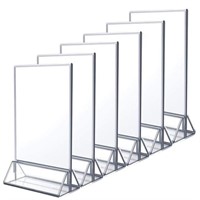 NIUBEE 6Pack 4x6 Clear Acrylic Sign Holder with