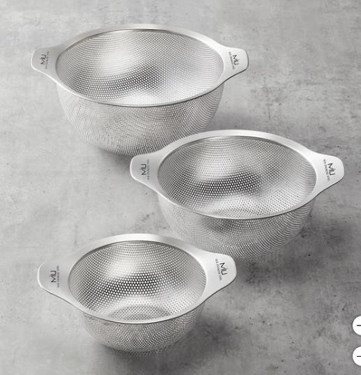 MIU 3 PIECE STAINLESS COLANDER SET