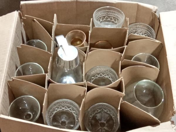 Glassware box lot