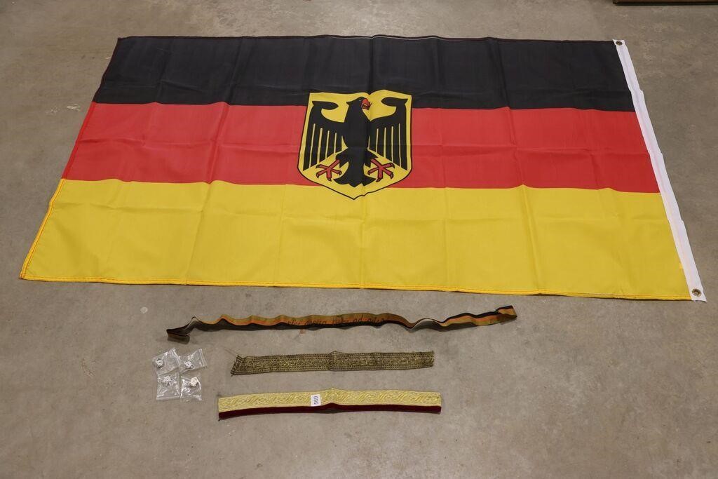 GERMAN FLAG, PINS AND SASHES