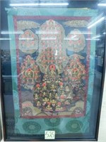 Oriental Style Framed Tapestry (29x40")