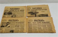 4 Vintage Daily Herald Newspapers - March 1964,