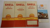 LOT OF 4 SHELL OIL COMPANY MAPS