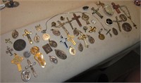 47 Religious Medallions, Crucifixes & More
