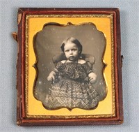 Sixth Plate Daguerreotype Photo of Young Girl