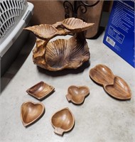 Wooden Basket and Small Card Shapes From Philippin