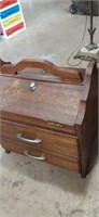 Wooden 2 drawer sewing box