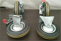 Box-Set Of 4 Large Castors, Wheel Approx. 8"