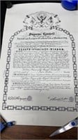 1957 Freemason 33rd Degree Award Certificate