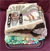 Large Peruvian Bed Cover And 4 Colorful Place Mats