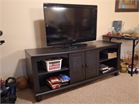 Toshiba Flat Screen TV, TV Stand, Contents