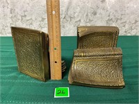 Vtg PM Craftsman Brass Bookends